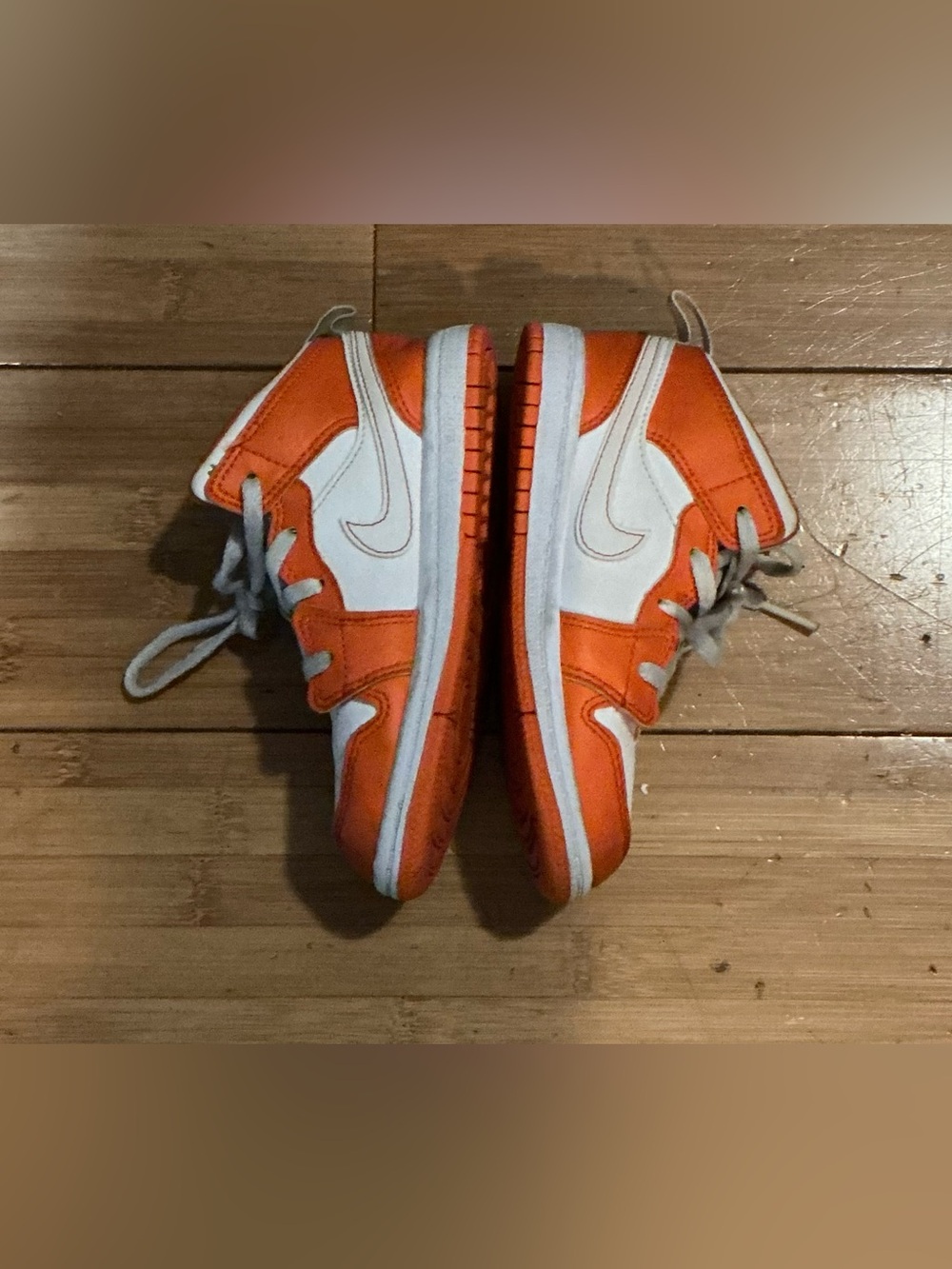 Jordan Air Jordan 1 Mid SE Starfish Orange White Toddler Sneakers Size 10C
